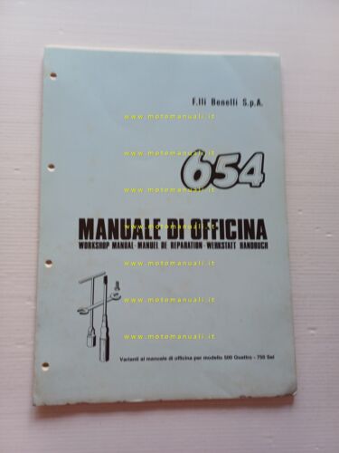 Benelli 654 1980 Varianti Manuale Officina 750 Sei-500 Quattro originale