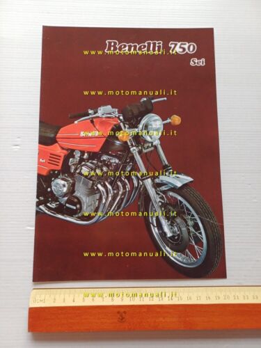 Benelli 750 Sei 1975 depliant ITALIANO originale