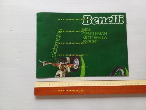 Benelli ciclomotori 1977 MINI GENTLEMAN MOTORELLA EXPORT depliant originale