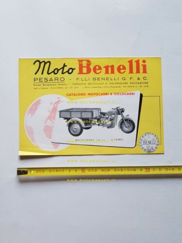Benelli modelli motocarri 49 - 150 anni 50 depliant originale …