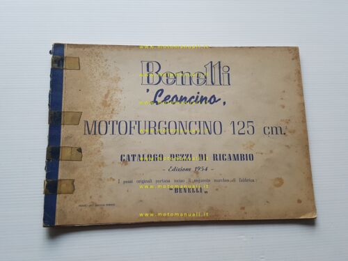 Benelli Motofurgoncino 125 1954 catalogo ricambi originale spare parts catalog