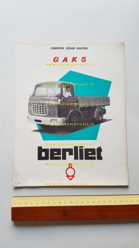 Berliet autocarri GAK 5 1959 depliant originale FRANCESE