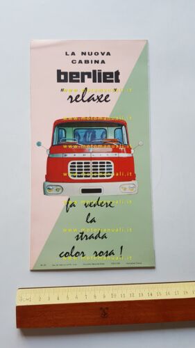 Berliet autocarri la nuova cabina Relaxe 1959 depliant originale italiano