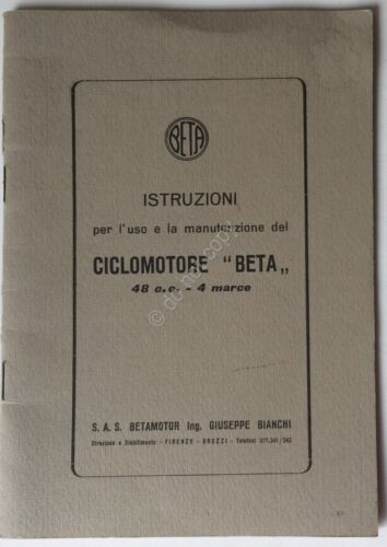 Beta - Ciclomotore 48 cc 4 marce - Istruzioni uso …