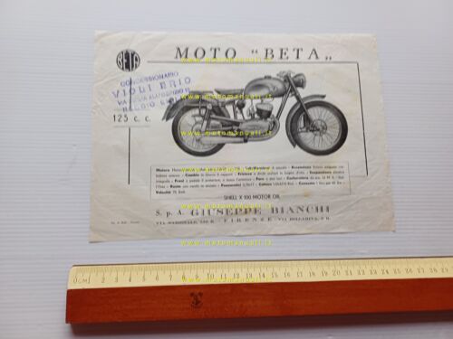 Beta 125 anni 60 depliant originale ITALIANO