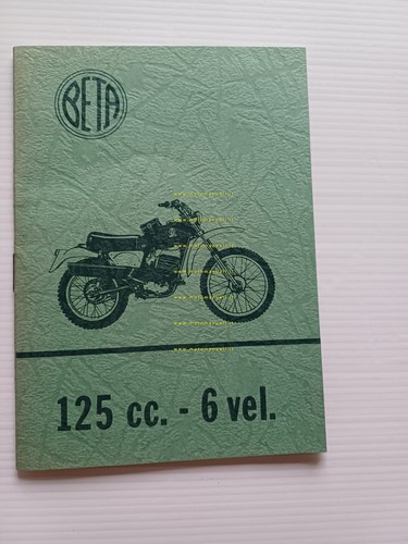 Beta 125 Regolarità 6V manuale uso manutenzione libretto originale owners …
