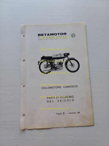 Beta 48 Camoscio 1968 catalogo ricambi TELAIO originale FRAME parts …