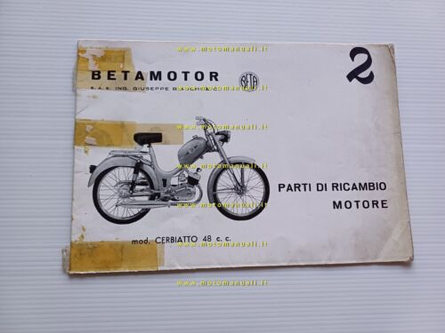 BETA 48 Cerbiatto ciclomotore catalogo ricambi MOTORE originale