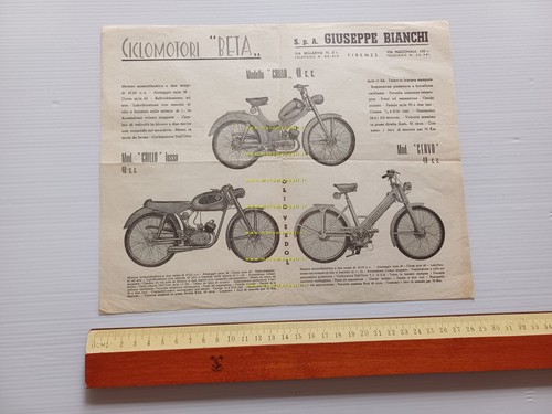 Beta 48 Grillo - Grillo lusso - Cervo 1961 depliant …