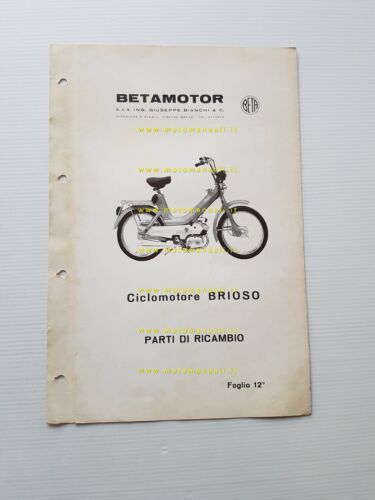 BETA 50 Brioso 1968 ciclomotore catalogo ricambi TELAIO originale