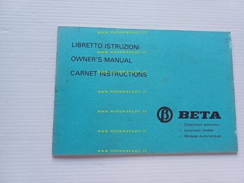 Beta 50 Ciclomori Automatici anni 70 manuale uso manutenzione italiano …