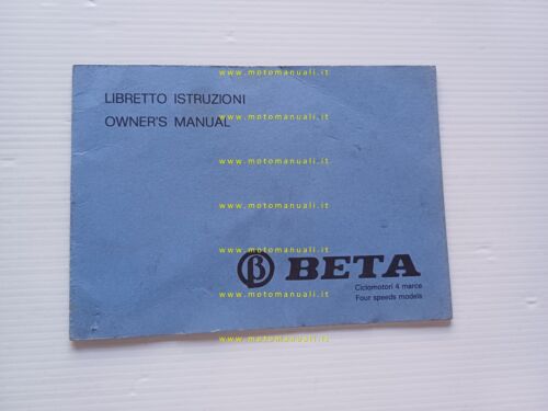 Beta 50 Ciclomotori 4V anni 70 manuale uso originale italiano …