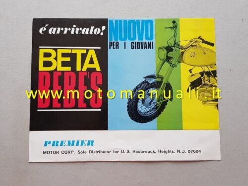 Beta Beb 50 ciclomotore 1972 depliant originale motorcycle brochure
