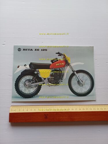 Beta E6 125 Regolarit Six Days 1977 depliant moto originale …