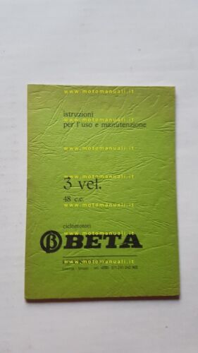 Beta modelli 48 3V anni 70 manuale uso manutenzione originale …