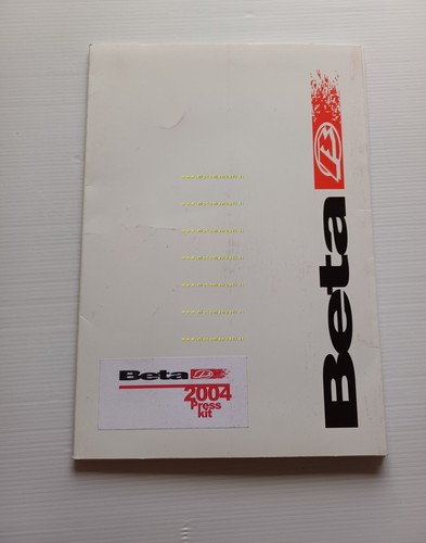 Beta presentazione modelli 2004 cartella stampa originale press kit