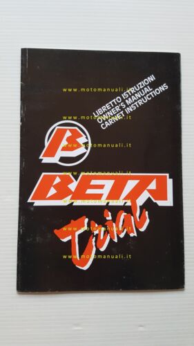 BETA Zero Trial 1992 manuale uso manutenzione libretto originale owner's …