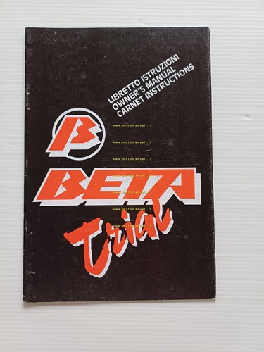 BETA Zero Trial 1992 manuale uso manutenzione originale moto owner's …