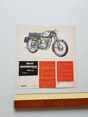 Bianchi 125 Bernina anni 60 depliant originale ITALIANO
