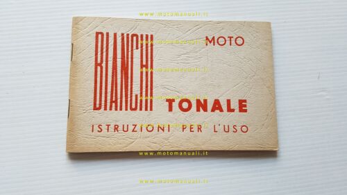 Bianchi 175 Tonale 1956 manuale uso manutenzione libretto originale italiano