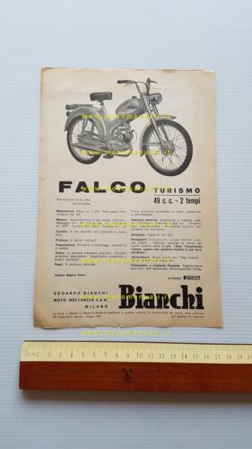 Bianchi Falco 50 Turismo 1962 depliant italiano originale