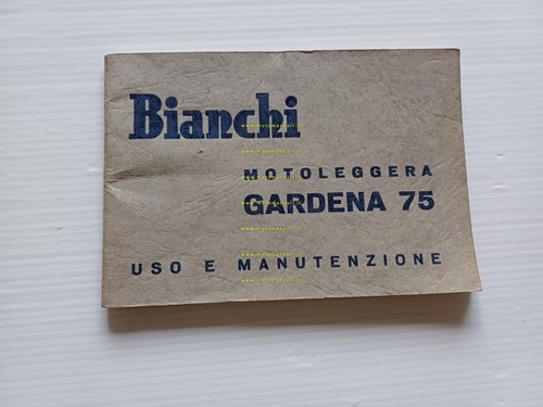 Bianchi Gardena 75 1959 manuale uso manutenzione libretto originale italiano