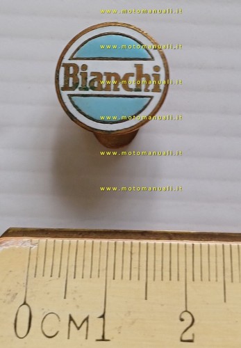 Bianchi moto auto biciclette distintivo smaltato Bertoni originale anni 50