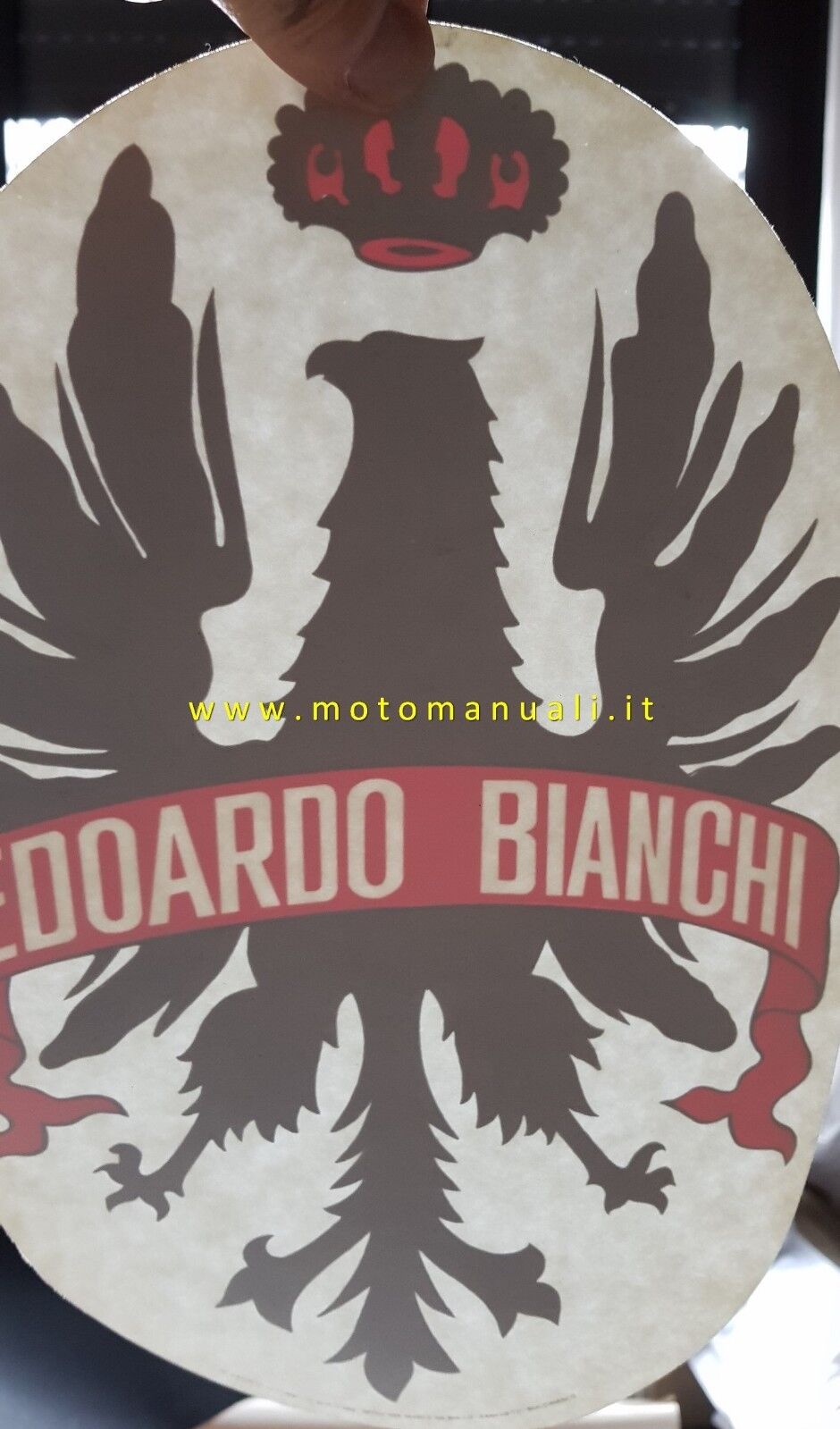 Bianchi vecchia vetrofania originale anni '60 per negozi officine window …