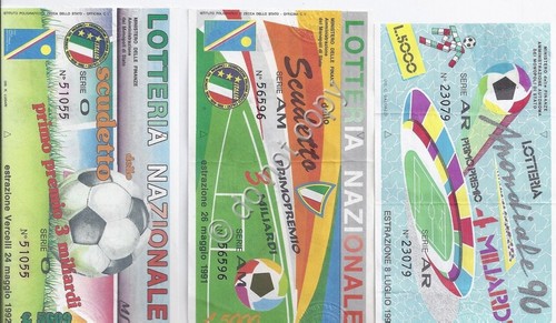 Biglietti Lotteria - 3 pezzi - Calcio - 1990 - …