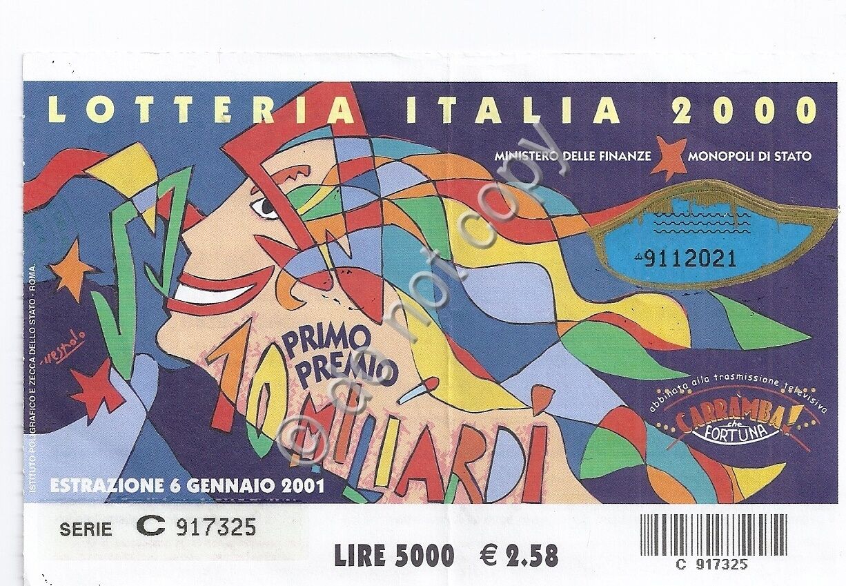 Biglietti Lotteria Italia - Nespolo - 2004