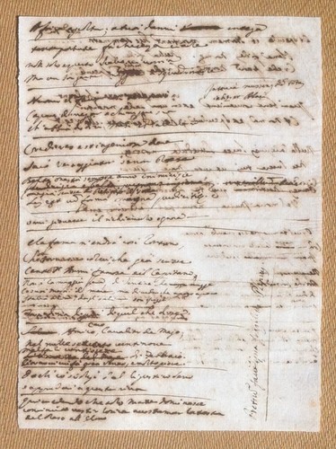 Biglietto su carta filigranata XVI/XVII Secolo