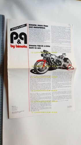 BIMOTA P & Q periodico rivista aziendale IFMA 1988 ENGLISH …