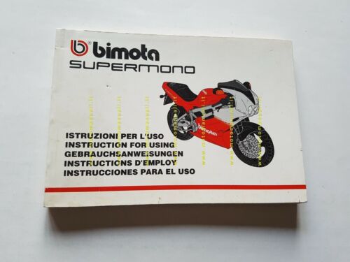 BIMOTA Supermono manuale uso manutenzione libretto originale owner's manual