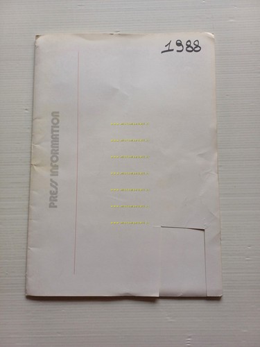 Bimota YB4 salone Colonia 1988 cartella stampa originale