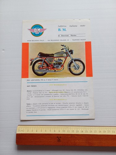BM (Bonvicini Marino) Antares 110 - Dai-Dai V50 1971 depliant …