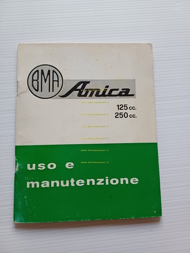BMA Amica 125 - 250 1976 manuale uso manutenzione libretto …