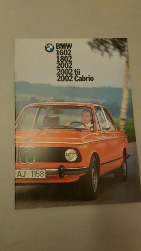 BMW 1602-1802-2002-tii-cabrio 1975 depliant 8 pg originale italiano brochure