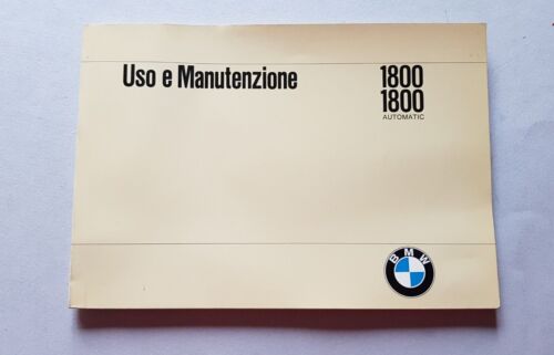 BMW 1800-1800 Automatic 1968 manuale uso originale genuine owner's manual