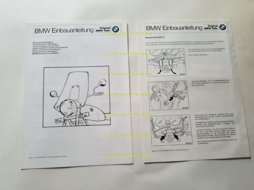 BMW 2 procedure montaggio parabrezza R 80 ST + altri …