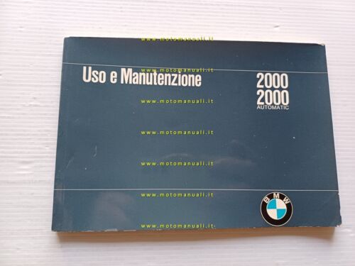 BMW 2000 - 2000 Automatic 1969 manuale uso manutenzione italiano …