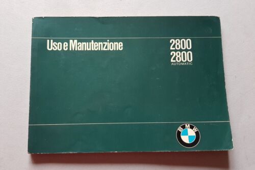 BMW 2800-2800 Automatic 1969 manuale uso originale FRANCESE owner's manual