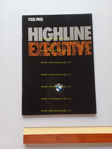 BMW 745i 735i Highline Executive 1985 depliant italiano originale