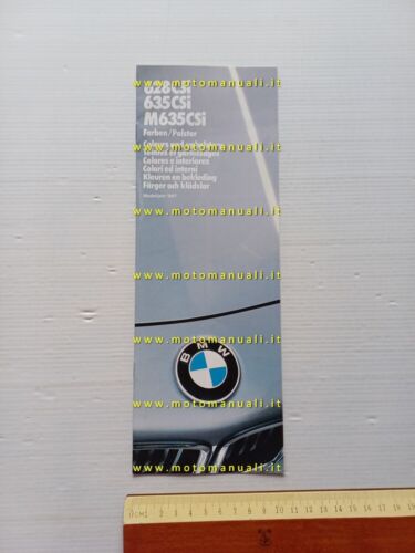BMW cartella colori ed interni 628 CSi-635 CSi -M635 CSi …