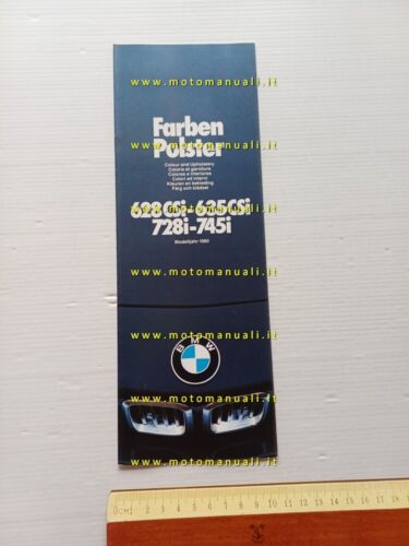 BMW cartella colori ed interni 628 CSi 635 CSi 728i …