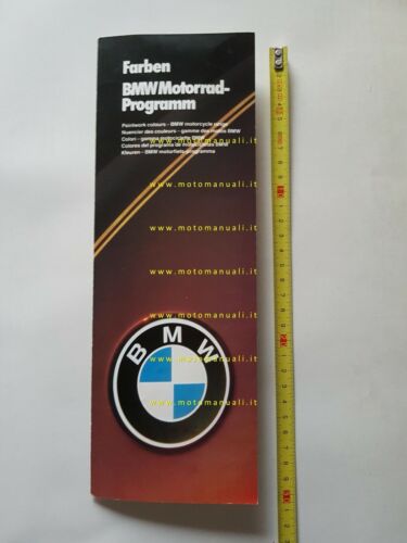 BMW cartella colori moto 1982 depliant originale paintwork colours brochure