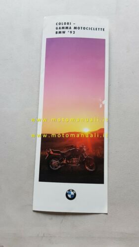 BMW cartella colori moto 1992 depliant originale paintwork colours brochure