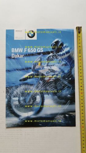 BMW F 650 GS Dakar 2000 depliant originale ITALIANO brochure