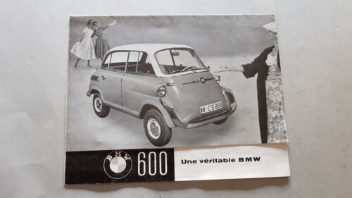 BMW Isetta 600 depliant originale 1958 testo francese brochure