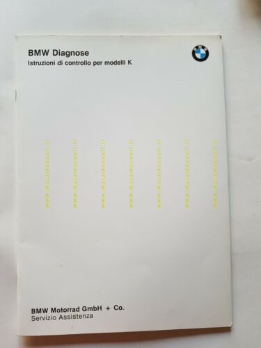 BMW Istruzioni di controllo per serie K 1984 manuale officina …