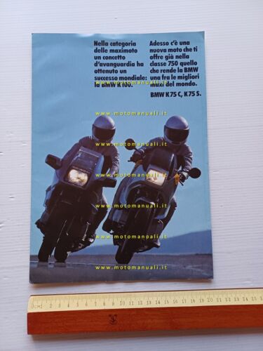 BMW K 75 C - K 75 S 1985 depliant …